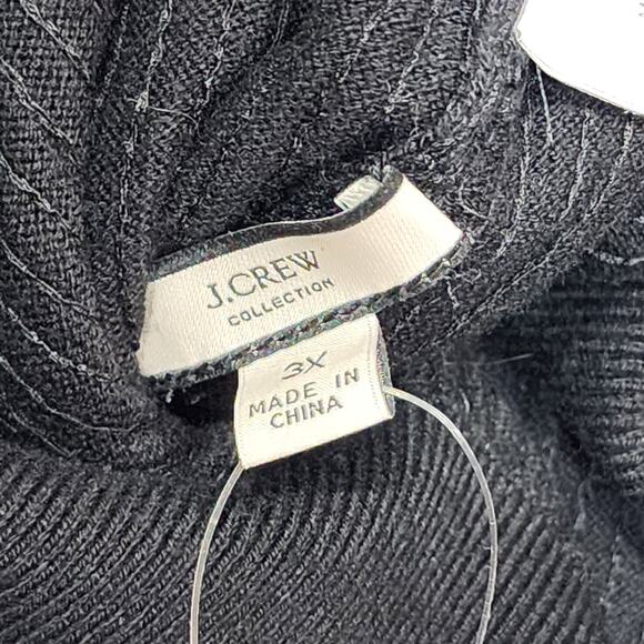 J.Crew Collection Sequin Reversible Zip-Up Turtleneck Sweater Black 3X - Picture 7 of 10
